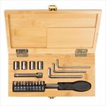 HH20037 Screwdriver Kit In Bamboo Case With Custom Imprint